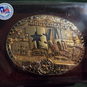 24KT 150th Anniversary Limited Edition Texas Sesquicentennial Belt Buckle